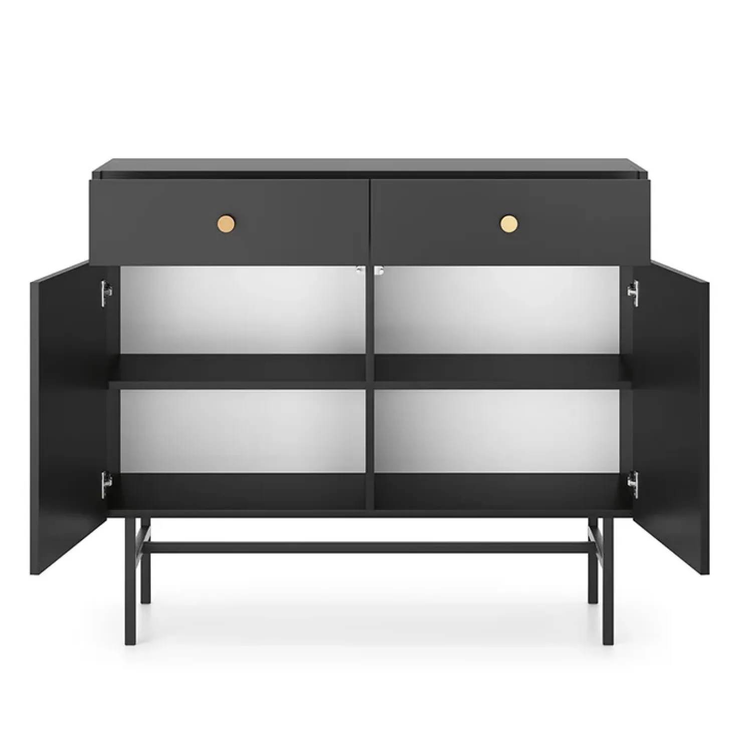 Garnero Arredamenti Madia 105x90h cm 2 ante moderna nero Eterna Nero Opaco Clearance