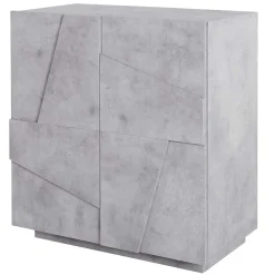 Garnero Arredamenti Madia 81x86h cm 2 ante moderna decorate Zenzero Gihome® Cemento Hot