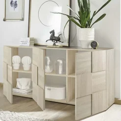 Garnero Arredamenti Madia 181x84h cm 3 ante moderna soggiorno samoa Obsession Rovere New