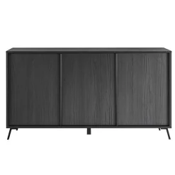 Garnero Arredamenti Madia 156x84h cm 3 ante moderna soggiorno Tosca Nero Frassinato Best