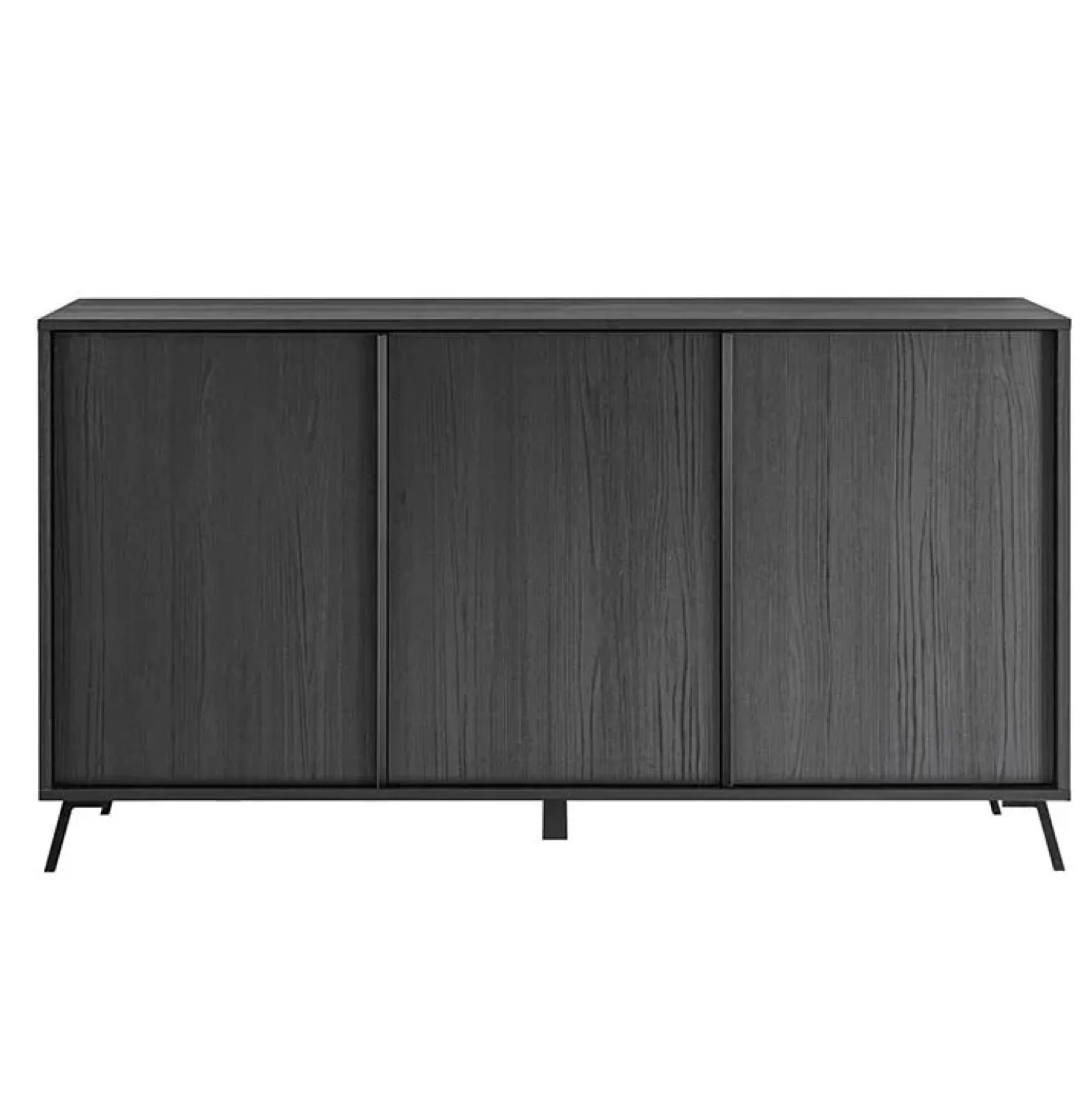 Garnero Arredamenti Madia 156x84h cm 3 ante moderna soggiorno Tosca Nero Frassinato Best