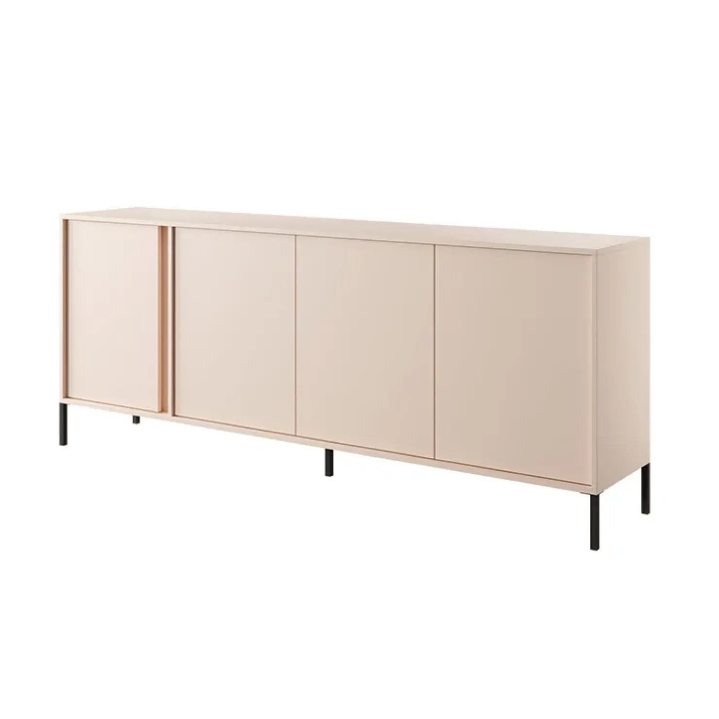 Garnero Arredamenti Madia 203x82h cm 4 ante moderna beige Melly Discount