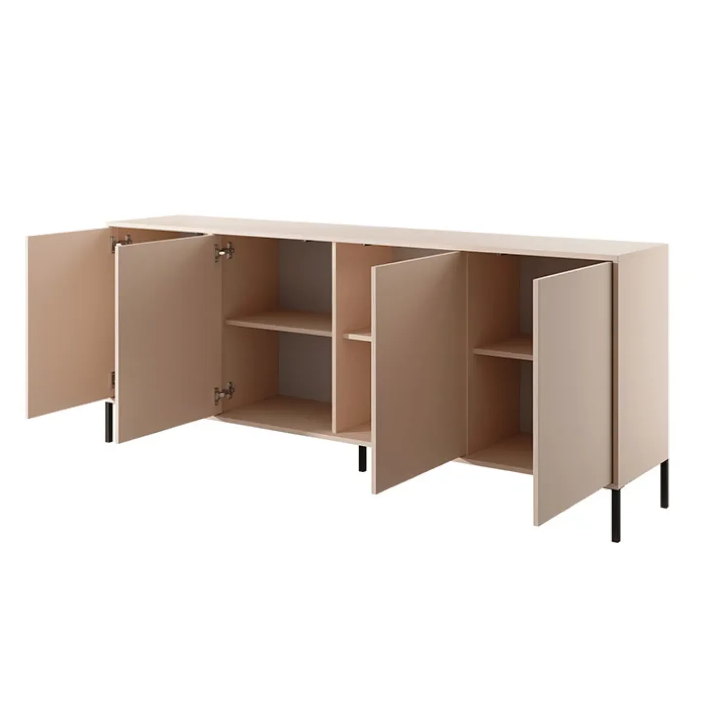 Garnero Arredamenti Madia 203x82h cm 4 ante moderna beige Melly Discount