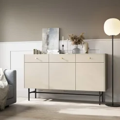 Garnero Arredamenti Madia 155x90h cm 3 ante moderna Eterna Beige Clearance