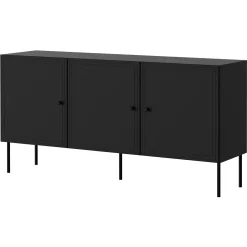 Garnero Arredamenti Madia 151x75h cm 3 ante Stark Nero Opaco Sale