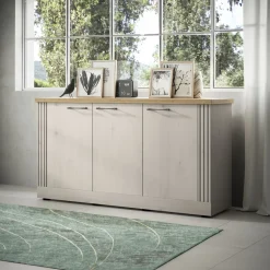 Garnero Arredamenti Madia 164x88h cm 3 ante rovere bianco frassinato Armonia Hot
