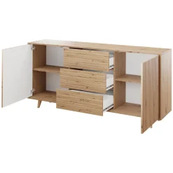 Garnero Arredamenti Madia 180x84h cm 2 ante rustica design cannettato rovere Branch Outlet