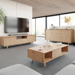 Garnero Arredamenti Madia 180x84h cm 2 ante rustica design cannettato rovere Branch Outlet