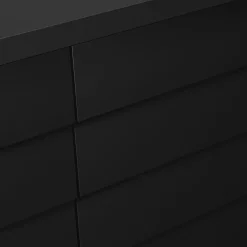 Garnero Arredamenti Madia 102x118h cm 4 ante soggiorno nero Wild Nero Opaco Outlet