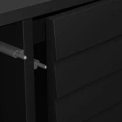 Garnero Arredamenti Madia 102x118h cm 4 ante soggiorno nero Wild Nero Opaco Outlet