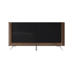 Garnero Arredamenti Madia 160x81h cm 2 ante soggiorno noce nero lucido Jumbo Nero Lucido - Noce Sale