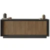 Garnero Arredamenti Madia 207x80h cm 4 ante soggiorno antracite rovere scuro Savoy Online