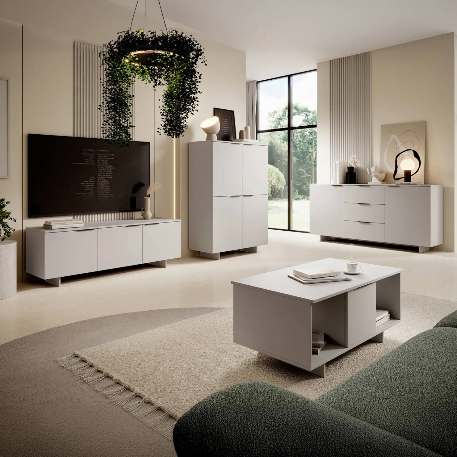 Garnero Arredamenti Madia 180x90h cm 2 ante soggiorno grigio Stone Hot