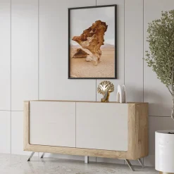 Garnero Arredamenti Madia 160x81h cm 2 ante soggiorno rovere tortora lucido Jumbo Tortora - Rovere Online