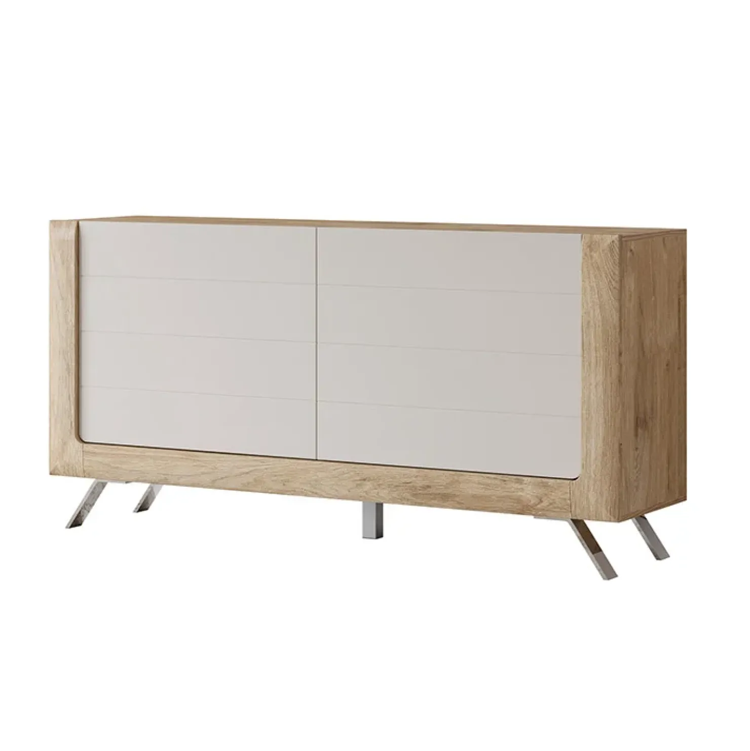 Garnero Arredamenti Madia 160x81h cm 2 ante soggiorno rovere tortora lucido Jumbo Tortora - Rovere Online