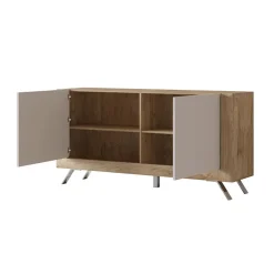 Garnero Arredamenti Madia 160x81h cm 2 ante soggiorno rovere tortora lucido Jumbo Tortora - Rovere Online