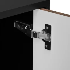 Garnero Arredamenti Madia 102x118h cm 4 ante soggiorno noce nero Wild Noce - Nero opaco Discount