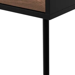 Garnero Arredamenti Madia 102x118h cm 4 ante soggiorno noce nero Wild Noce - Nero opaco Discount