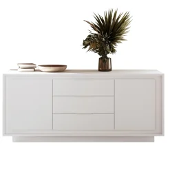 Garnero Arredamenti Madia 180x80h cm 3 cassetti 2 ante moderna Deluxe Bianco Opaco New