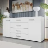 Garnero Arredamenti Madia 156x74h cm 4 cassetti design moderno bianco Pastello Clearance