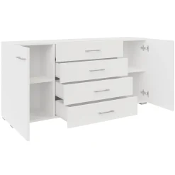 Garnero Arredamenti Madia 156x74h cm 4 cassetti design moderno bianco Pastello Clearance