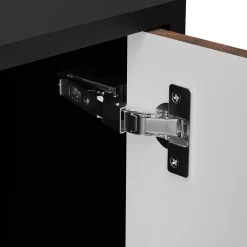 Garnero Arredamenti Madia 120x81h cm 3 cassetti moderna noce nero Wild Noce - Nero opaco New