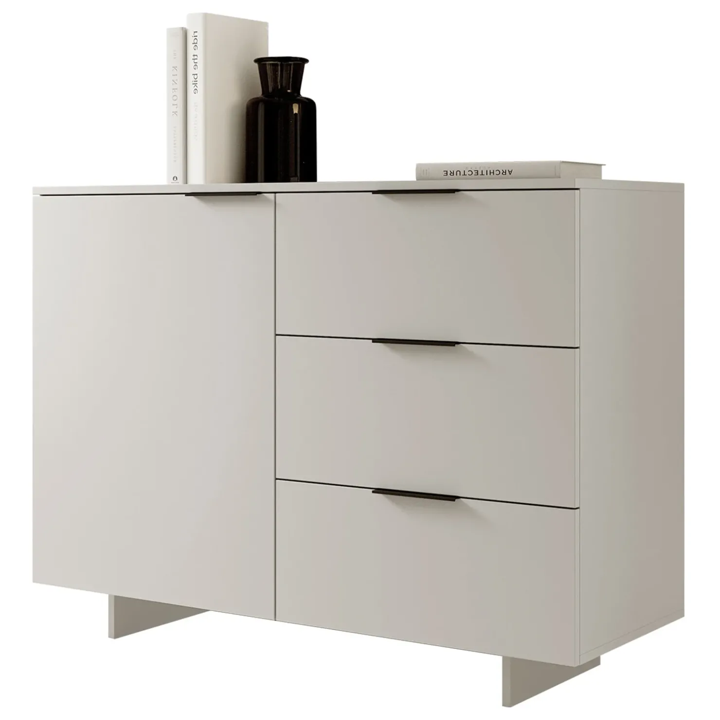 Garnero Arredamenti Madia 120x90h cm 3 cassetti soggiorno grigio Stone Sale