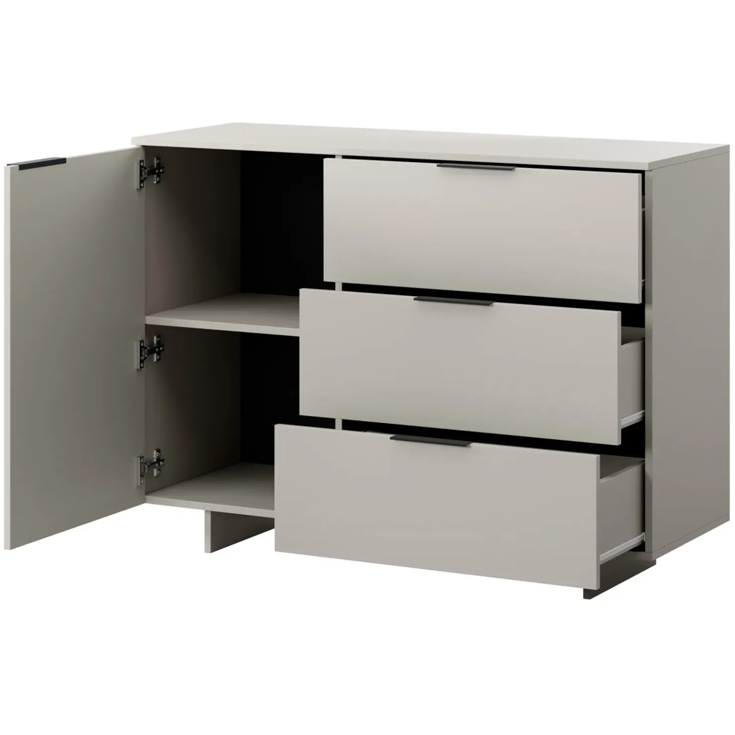 Garnero Arredamenti Madia 120x90h cm 3 cassetti soggiorno grigio Stone Sale