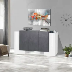 Garnero Arredamenti Madia 170x85h cm moderna bianco lucido ossido Akoya Ossido - Bianco Lucido Sale