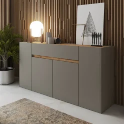 Garnero Arredamenti Madia 170x85h cm moderna design grafite rovere Gib Grafite - Rovere Rustico Clearance