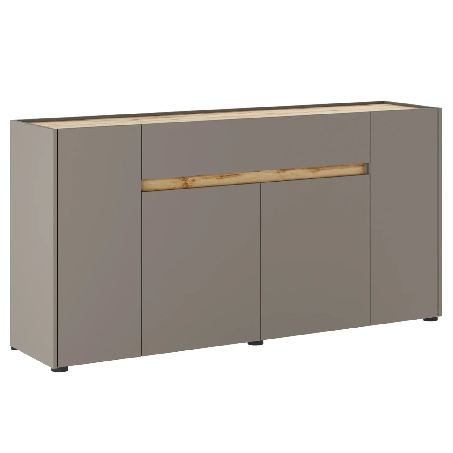 Garnero Arredamenti Madia 170x85h cm moderna design grafite rovere Gib Grafite - Rovere Rustico Clearance