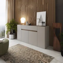 Garnero Arredamenti Madia 170x85h cm moderna design beige noce Gib Tortora - Noce Hot