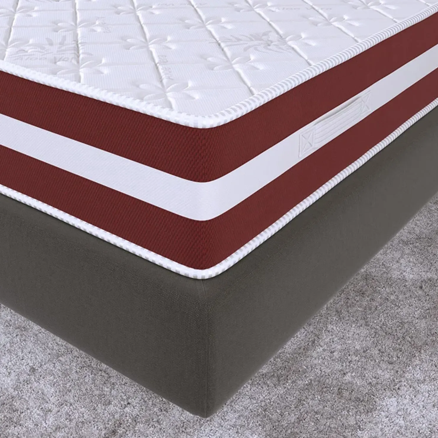 Garnero Arredamenti Materasso alla francese 140x200cm doppio strato memory antiacaro H. 24cm Superior Memory Best