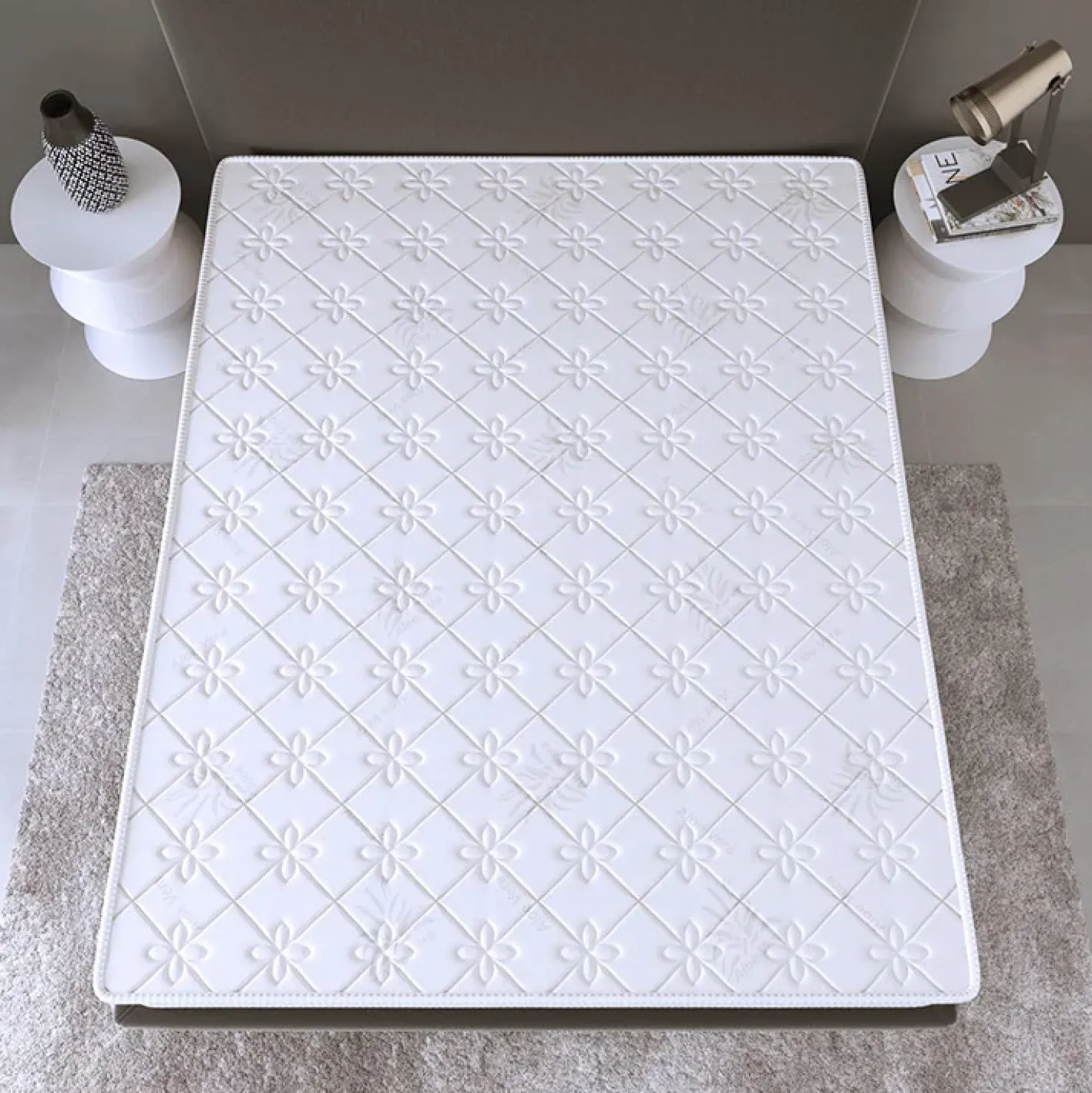 Garnero Arredamenti Materasso alla francese 140x200cm doppio strato memory antiacaro H. 24cm Superior Memory Best