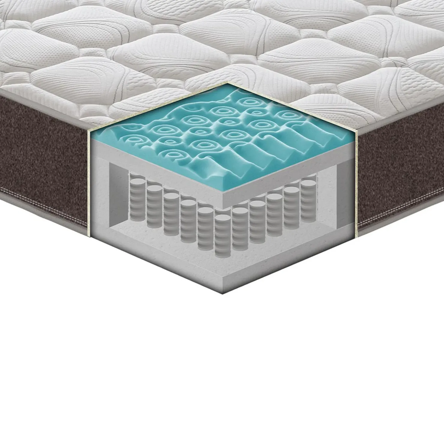 Garnero Arredamenti Materasso 140x200cm alla francese memory traspirante con molle Perla Sale