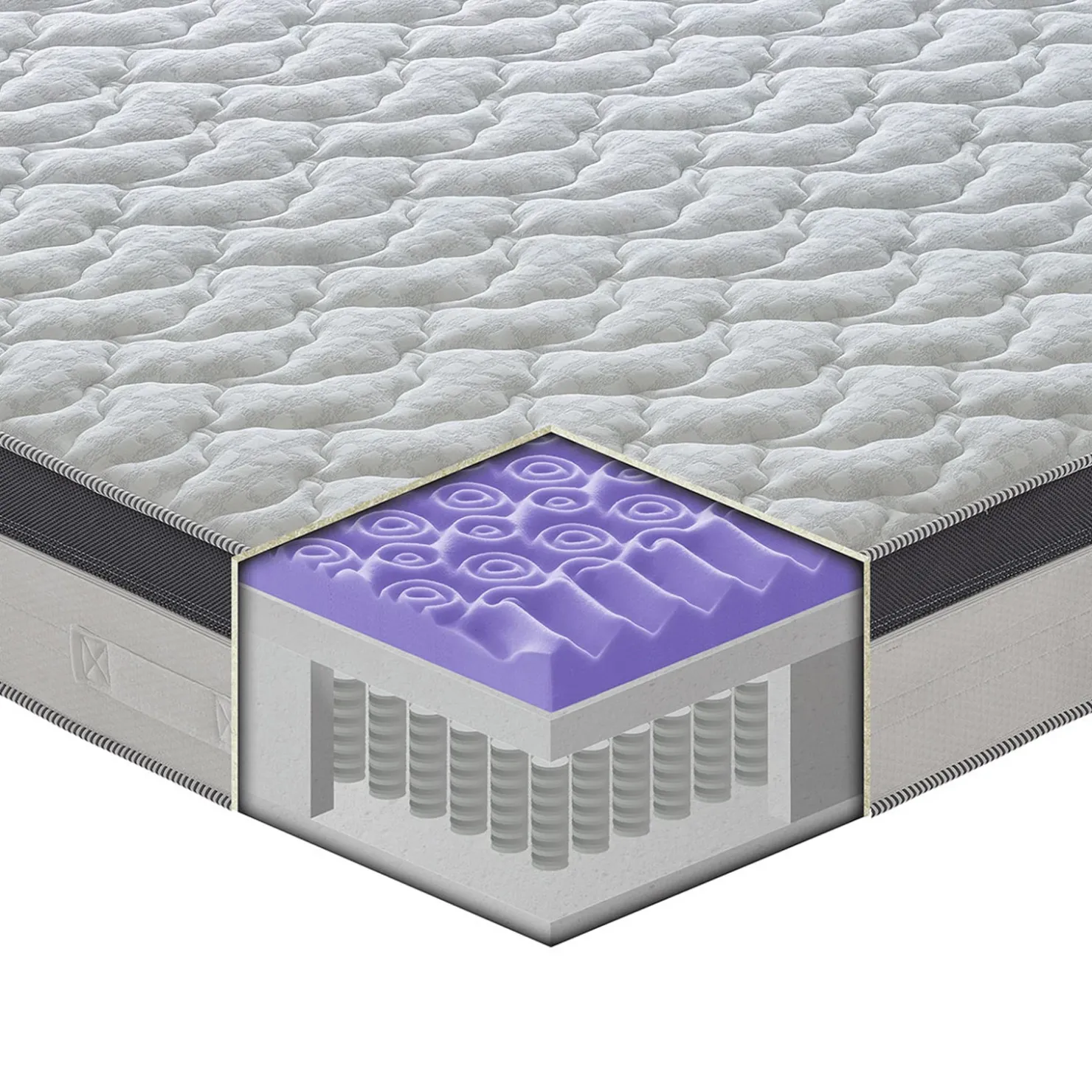 Garnero Arredamenti Materasso 120x190cm una piazza e mezza memory con molle Premium Discount