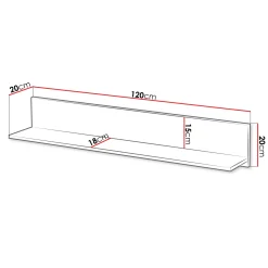 Garnero Arredamenti Mensola 120x20h cm beige Ziggy Outlet