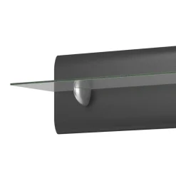 Garnero Arredamenti Mensola 120x22h cm da parete antracite lucido acciaio cromato Gordon