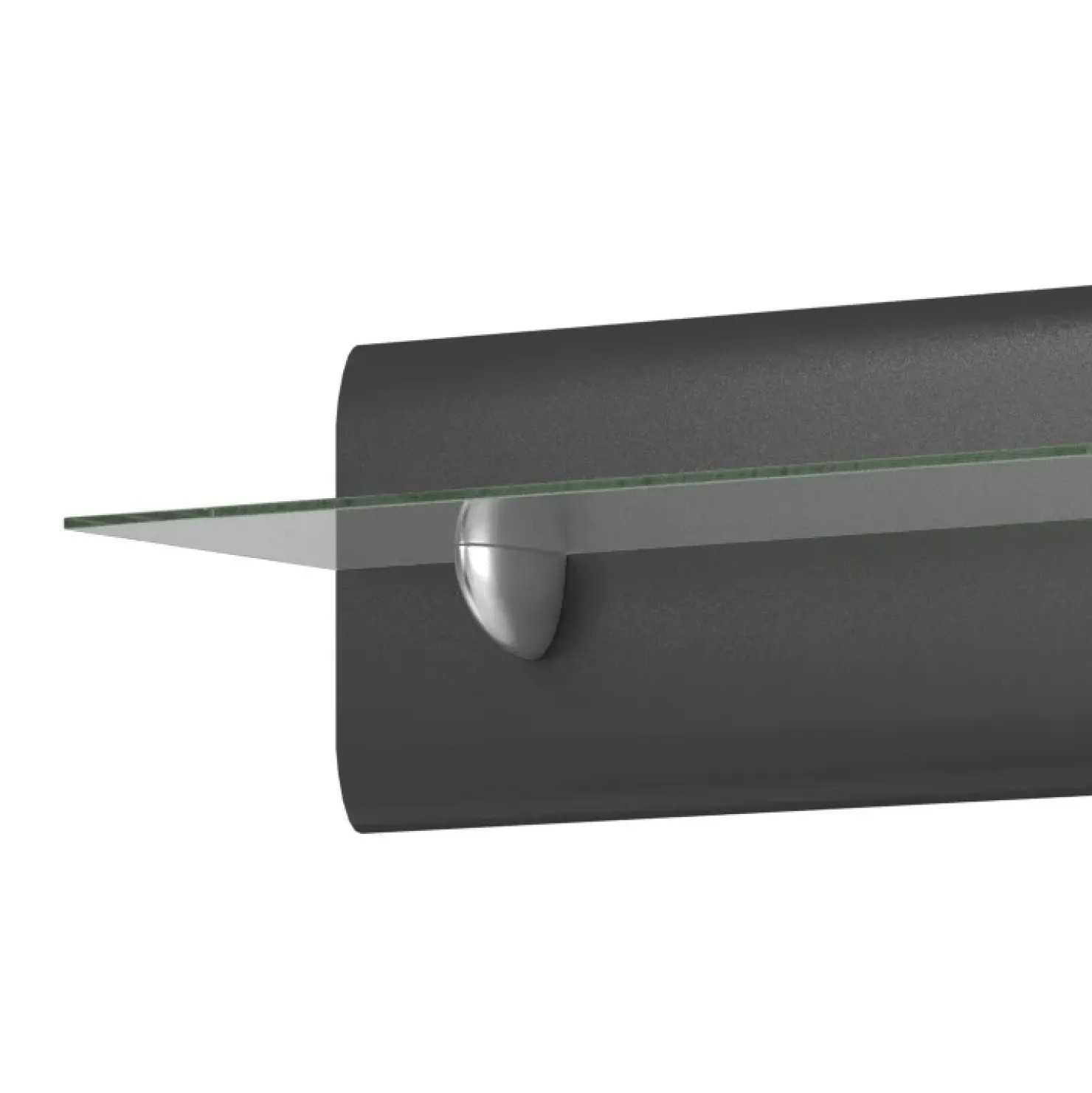 Garnero Arredamenti Mensola 120x22h cm da parete antracite lucido acciaio cromato Gordon