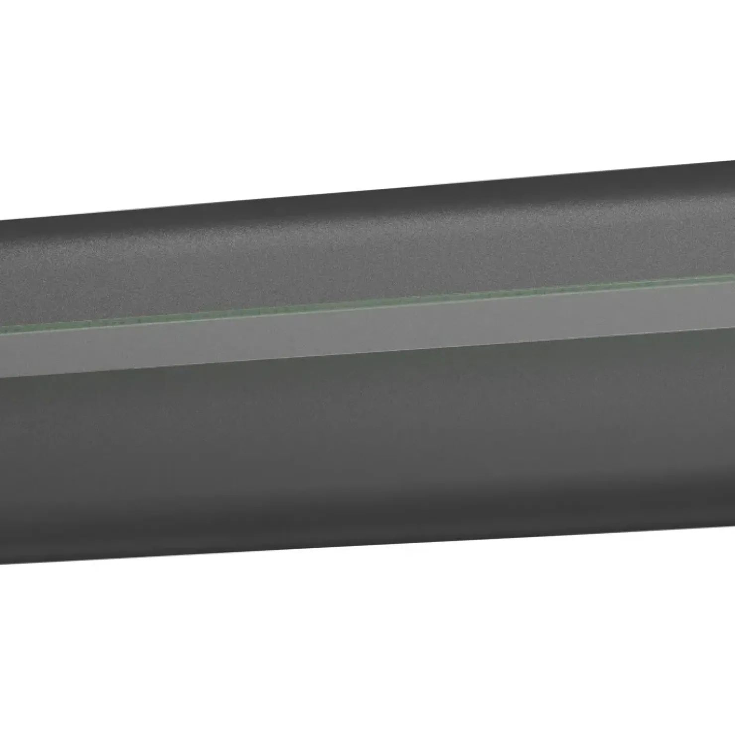 Garnero Arredamenti Mensola 120x22h cm da parete antracite lucido acciaio cromato Gordon