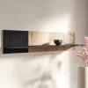 Garnero Arredamenti Mensola 110x25h cm da parete rovere nero Duble New