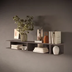 Garnero Arredamenti Mensola 138x19h cm da parete vani a vista bronzo Sunset Marrone Best