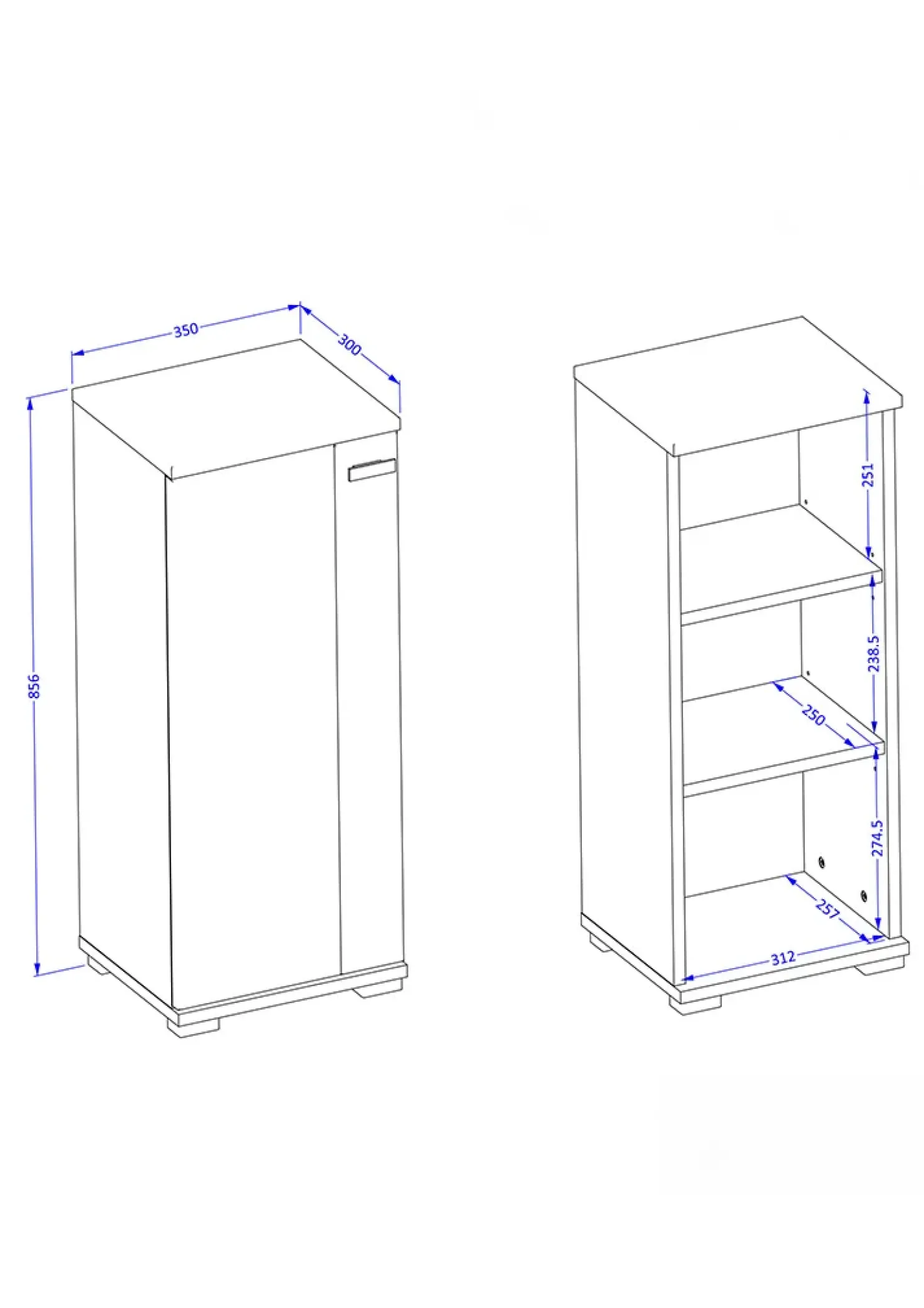 Garnero Arredamenti Mobile bagno a terra 61cm con specchio e colonne bianco lucido rovere Crystal Discount