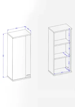 Garnero Arredamenti Mobile bagno a terra 61cm con specchio e colonne bianco lucido rovere Crystal Discount