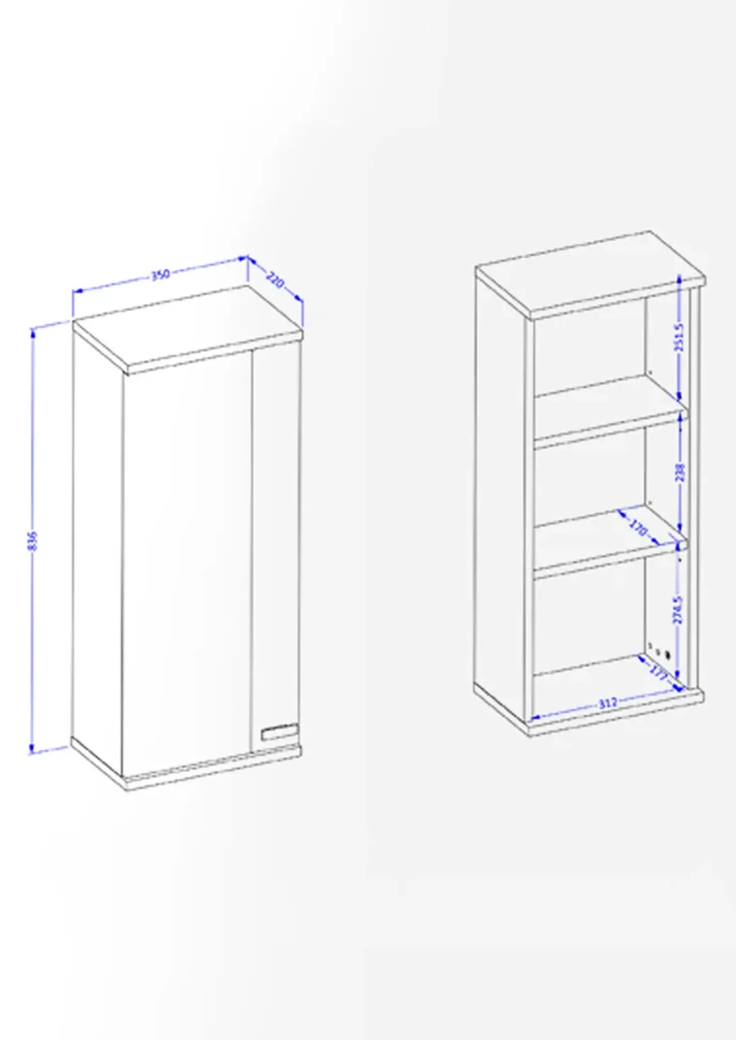 Garnero Arredamenti Mobile bagno a terra 61cm con specchio e colonne bianco lucido rovere Crystal Discount