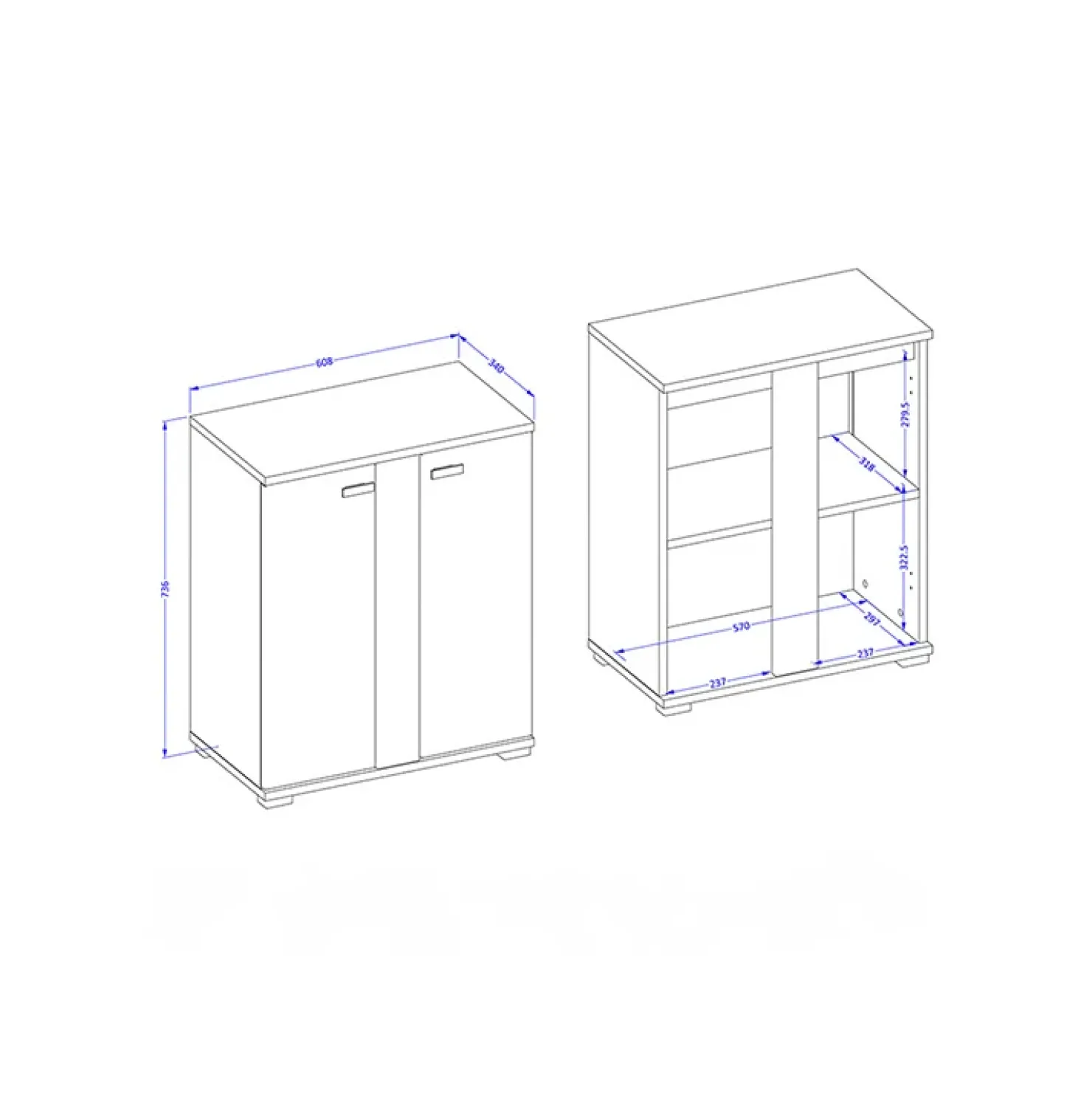 Garnero Arredamenti Mobile bagno a terra 61cm con specchio e colonne bianco lucido rovere Crystal Discount