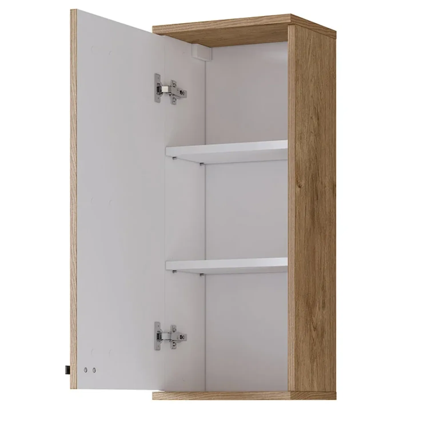 Garnero Arredamenti Mobile bagno a terra 61cm con specchio e colonne bianco lucido rovere Crystal Discount