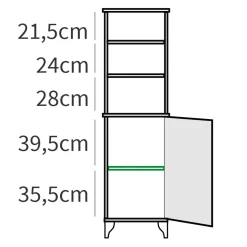 Garnero Arredamenti Mobile bagno a terra 120cm con doppio lavabo e colonna shabby bianco rovere Ilias New