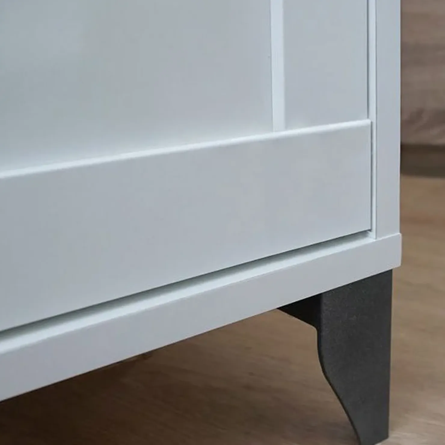 Garnero Arredamenti Mobile bagno a terra 120cm con doppio lavabo e colonna shabby bianco rovere Ilias New