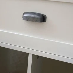 Garnero Arredamenti Mobile bagno a terra 120cm con doppio lavabo e colonna shabby bianco rovere Ilias New